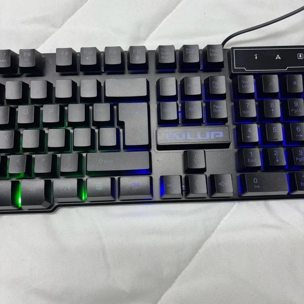 Wired LVLUP Pro Gaming Keyboard with LED Keys LU734PDQ- DC5V 500 mA MAX